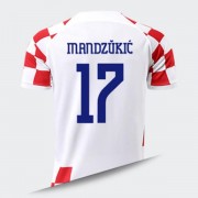 Fodboldtrøjer VM 2022 Kroatien Mario Mandzukic 17 Hjemmebanetrøjer..